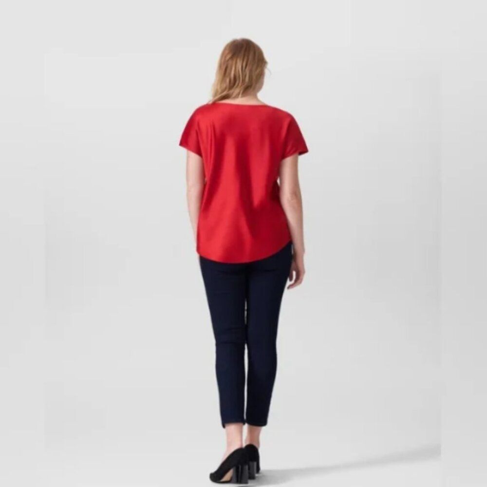 Universal Standard  Viva Boatneck Top in Red Small/14/16 - Picture 6 of 8